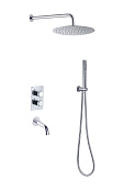 Allen Brau Priority Душевой комплект встраиваемый: термостат, излив, верхний и ручн. душ, цвет: хром 5.31014-00