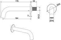 Allen Brau Priority Излив для ванны 15,9 см, цвет: черный матовый 5.31018-31