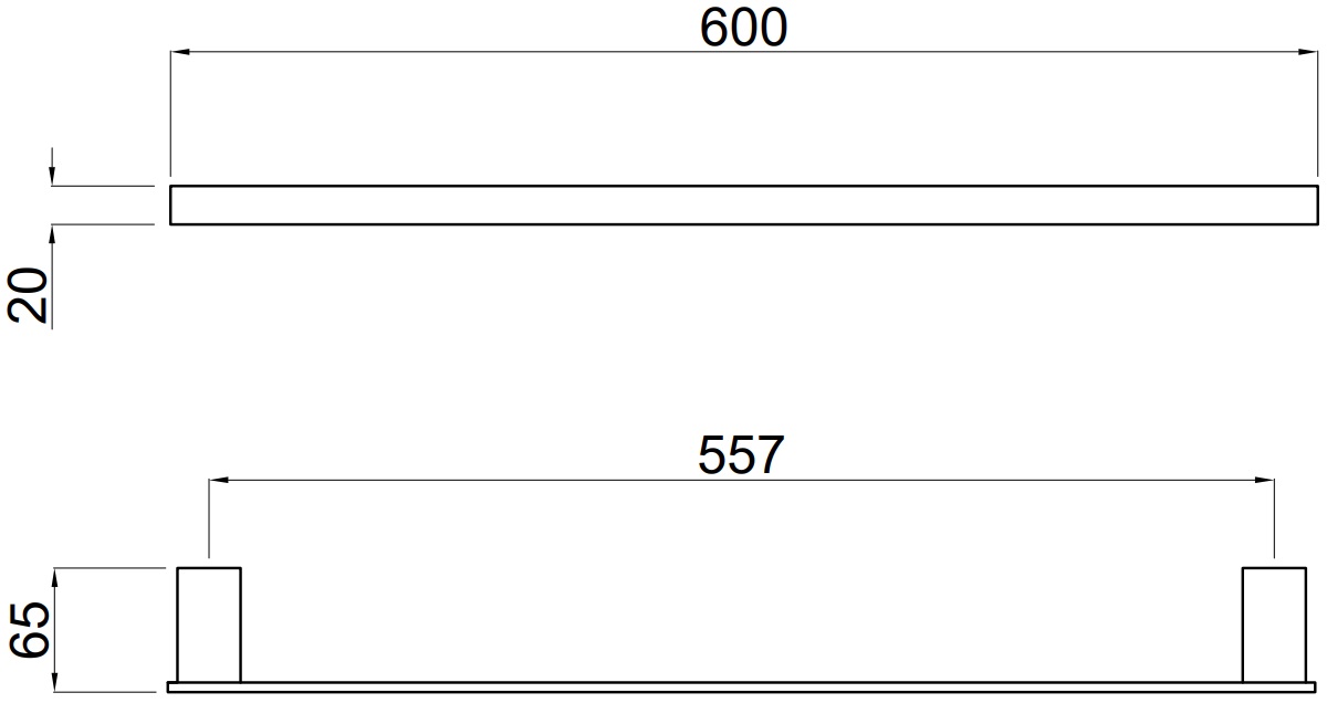 Allen Brau Infinity Полотенцедержатель подвесной 60 см цвет: черный матовый 6.21011-31