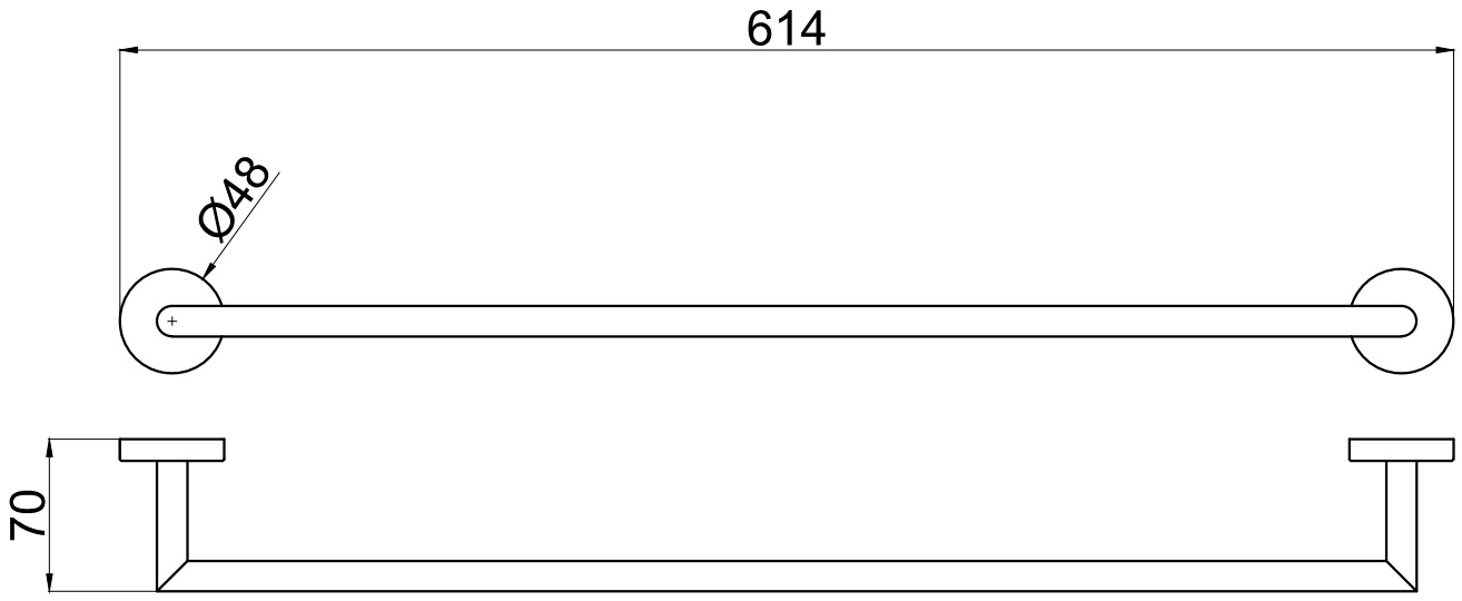 Allen Brau Priority Полотенцедержатель подвесной 61,4 см, цвет: хром 6.31011-00