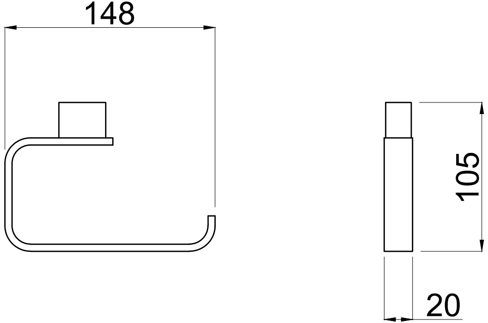 Allen Brau Infinity Держатель туалетной бумаги подвесной открытый, цвет: черный матовый 6.21007-31