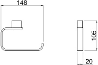 Allen Brau Infinity Держатель туалетной бумаги подвесной открытый, цвет: черный матовый 6.21007-31