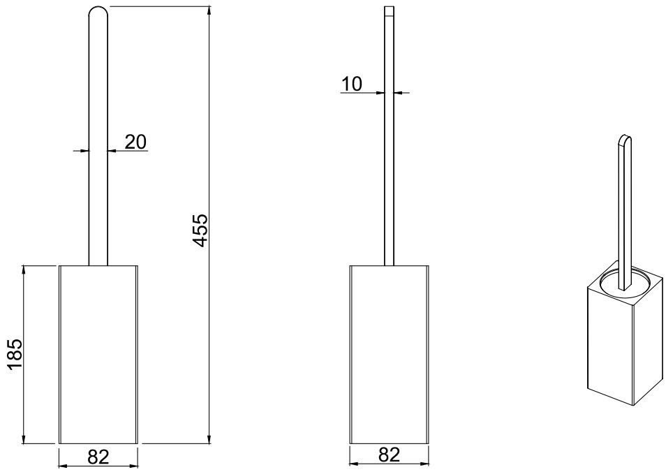 Allen Brau Infinity Ершик для унитаза напольный, латунная колба, цвет: хром 6.21009-00