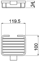 Allen Brau Infinity Мыльница подвесная 11,9x10x3,4h см, цвет: черный матовый 6.21005-31