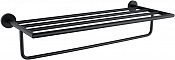 Allen Brau Priority Полка для полотенец с полотенцедержателем 59,4x22x10,9h см, цвет: черный матовый 6.31014-31