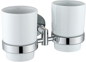 Allen Brau Priority Стакан с держателем подвесной, двойной 17,3x8,8x9,5h см, керамика, цвет: хром 6.31003-00