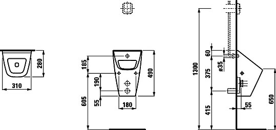 Писсуар Laufen Vila  подвесной 8.4114.2.000.000.1