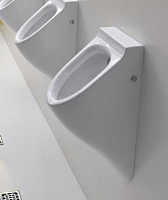 Kerasan Aquatech Писсуар подвесной со скрытым подводом, сифоном и комплектом крепежей, цвет: Bianco 373501