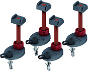 Tece Drainline Комплект опор для сифона, диапазон регулировки, 9,4-14,2 см, 4 опоры 660003