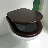 Kerasan Retro Крышка-сиденье для унитаза, крепление хром, цвет: Noce massello 109040