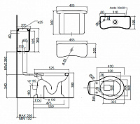 Унитаз Sbordoni Palladio  с высоким бачком 7021
