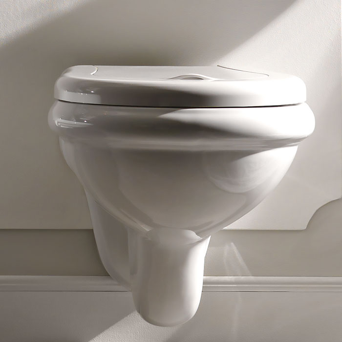 Kerasan Retro Унитаз подвесной 52x38 см, без крышки, цвет: Bianco lucido 101501