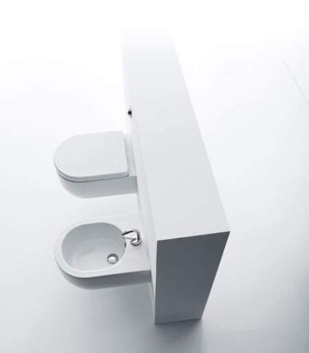 Kerasan Flo Унитаз подвесной 50x36 см, без сиденья, цвет: Bianco lucido 311501