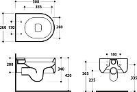 Kerasan Flo Унитаз подвесной 50x36 см, без сиденья, цвет: Bianco lucido 311501