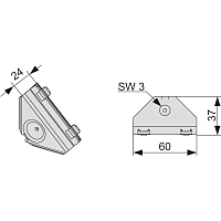 Tece Profil Угловое соединение 9010002