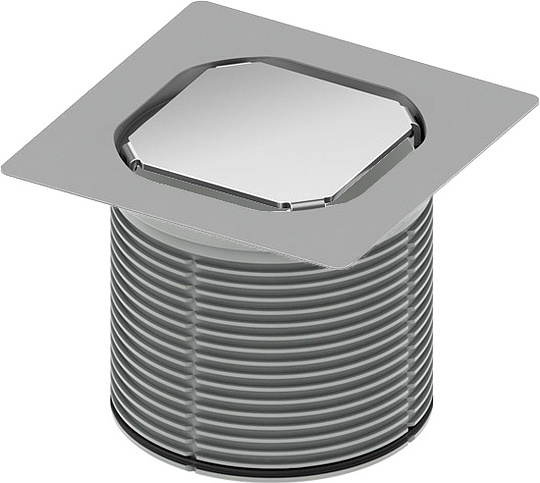 Tece Drainpoint S Основа для плитки 10х10 см, без рамки, нержавеющая сталь 3660016