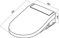 Am.Pm Крышка-биде для унитаза с микролифтом, 3 режима, фен, цвет: белый матовый CCC7851WH