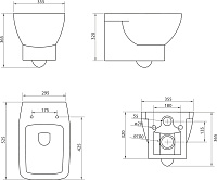Чаша для унитаза подвесного BelBagno Lago BB128CH