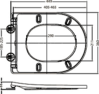 Крышка-сиденье BelBagno  с микролифтом, петли хром BB2031SC