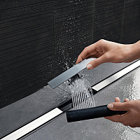 Geberit CleanLine Решетка трапа 90 см, нержавейющая сталь/ черный 154.450.KS.1