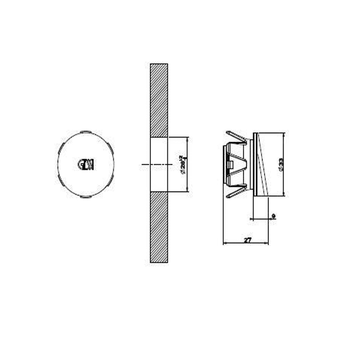 Gessi Cono Пробка для перелива, цвет хром 37585#031