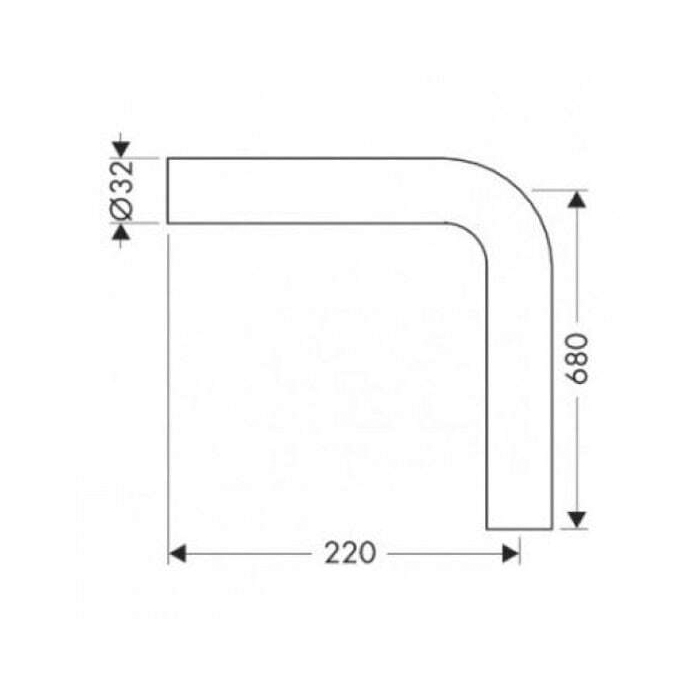 Hansgrohe Угловой патрубок 90°, цвет: хром 53646000