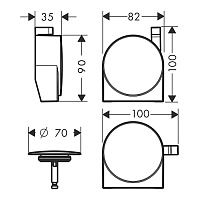 Hansgrohe Exafill S Внешняя часть излива на ванну, цвет золото 58117990