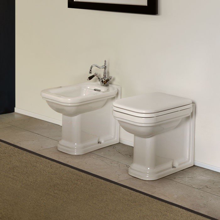 Kerasan Waldorf Унитаз приставной 55x37 см, выпуск пристенный, цвет: Bianco lucido 411801