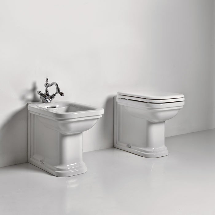 Kerasan Waldorf Унитаз приставной 55x37 см, выпуск пристенный, цвет: Bianco lucido 411801