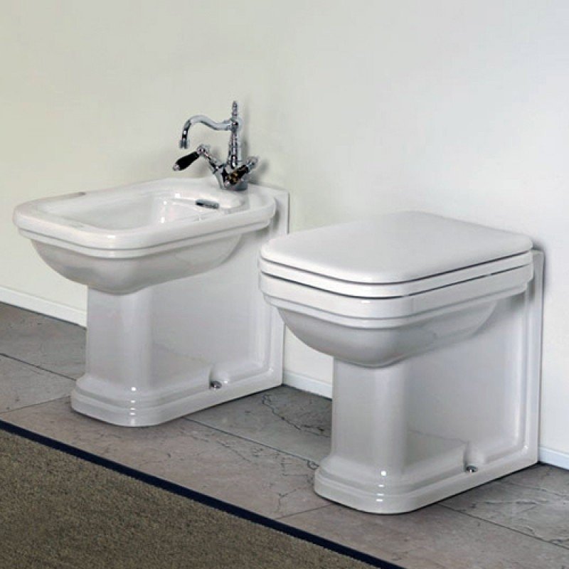 Kerasan Waldorf Унитаз приставной 55x37 см, выпуск пристенный, цвет: Bianco lucido 411801