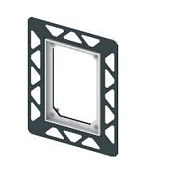 Tece Filo Монтажная рамка для монтажа на уровне стены, цвет: черный 9242042