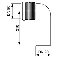 Tece Profil Отвод для унитаза 90° 9820134