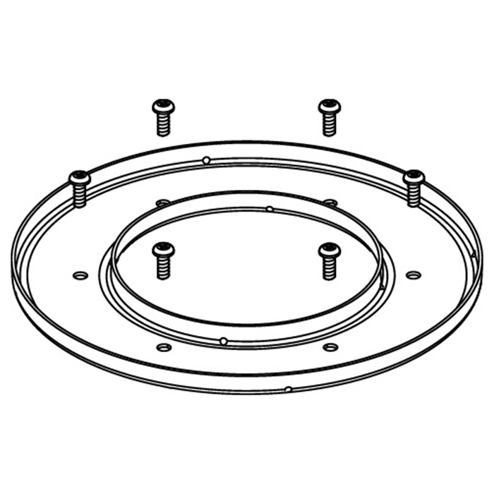 Tece Drainpoint S Монтажный комплект с прижимным фланцем, нержавеющая сталь 3690003