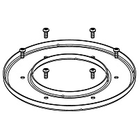 Tece Drainpoint S Монтажный комплект с прижимным фланцем, нержавеющая сталь 3690003