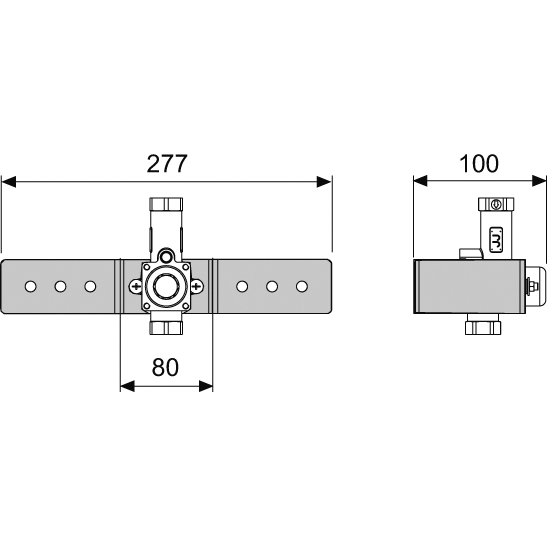 Tece Profil Клапан смыва писсуара U 1 с крепежной скобой 9370021