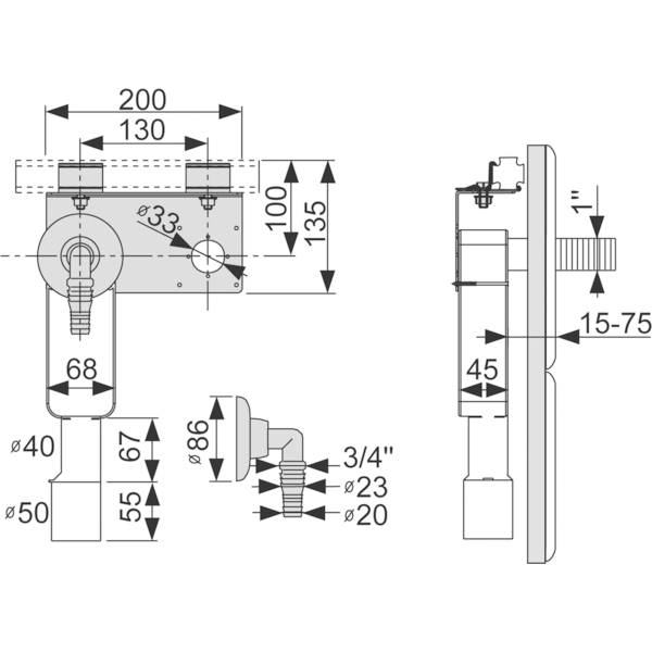 Tece Profil Монтажный комплект для стиральной машины 9020036