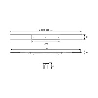 Tece Drainprofile Профиль для душа из нержавеющей стали 160 см, цвет: нерж. сталь, брашированная 671600