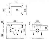 Belbagno Ardente-R Унитаз подвесной 49х24х42h, цвет: белый BB520CHR