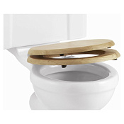 Burlington Classic Крышка-сиденье для унитаза, с микролифтом, петли хром, цвет: золотистый дуб мат. S16