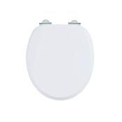 Burlington Classic Крышка-сиденье для унитаза, с микролифтом, крепление хром, цвет: белый матовый S45