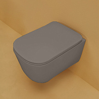 Kerasan Tribeca Унитаз подвесной 54x35 см безободковый, с креплением, без сидения, цвет: Ferro matt 511489