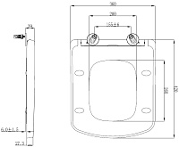 Allen Brau Liberty Крышка-сиденье для унитаза 36x42x3,9h, с микролифтом, цвет: белый глянцевый 4.33006.20