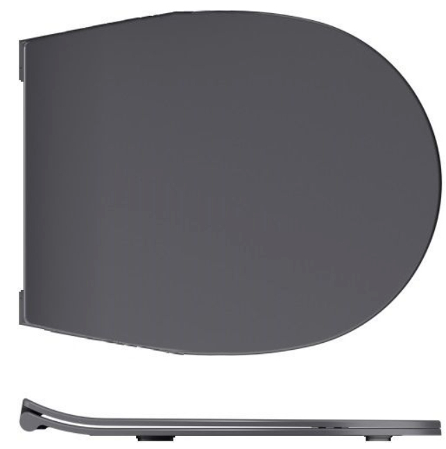 Allen Brau Reality Крышка-сиденье для унитаза 36,5x44,1x4h см, с микролифтом, цвет: антрацит 4.32007.AN