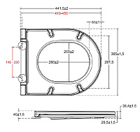Allen Brau Reality Крышка-сиденье для унитаза 36,5x44,1x4h см, с микролифтом, цвет: антрацит 4.32007.AN