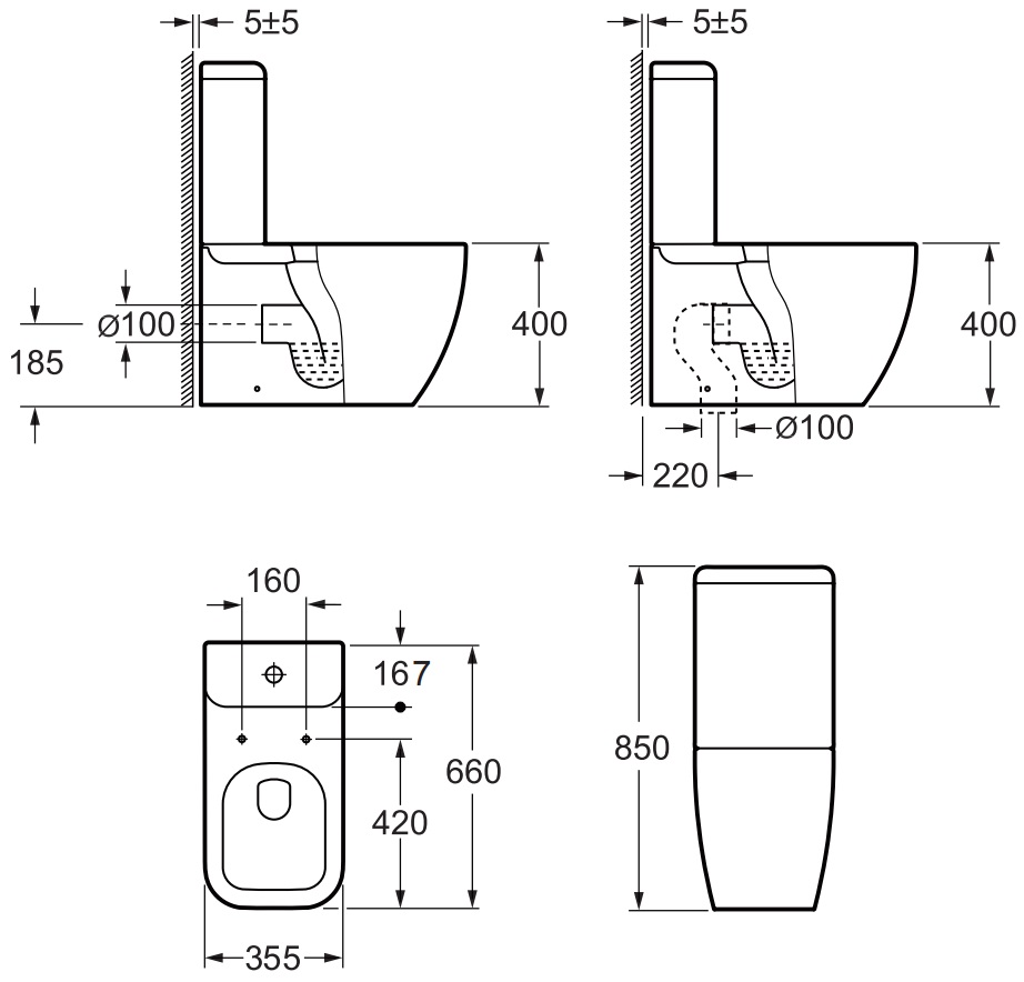 Allen Brau Infinity Бачок для унитаза с механизмом смыва 35,5x16,7x45h см, цвет: белый глянцевый 4.21002.20