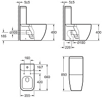 Allen Brau Infinity Бачок для унитаза с механизмом смыва 35,5x16,7x45h см, цвет: белый глянцевый 4.21002.20