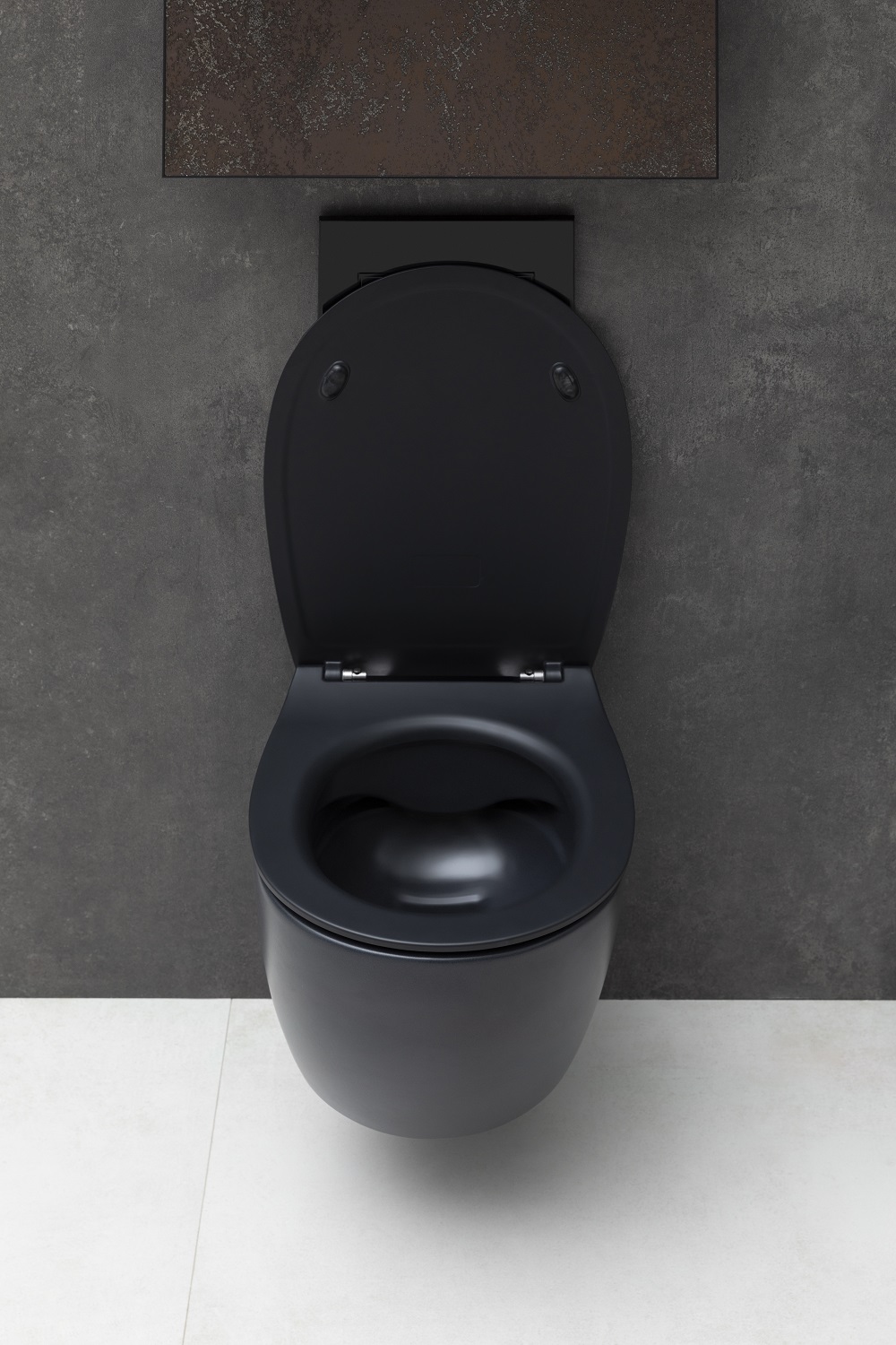 Allen Brau Fantasy Чаша подвесного унитаза 36,3x51 см каскадный смыв, цвет: черный матовый 4.11004.31