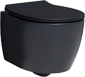 Allen Brau Fantasy Чаша подвесного унитаза 36,3x51 см каскадный смыв, цвет: черный матовый 4.11004.31