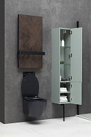 Allen Brau Fantasy Чаша подвесного унитаза 36,3x51 см каскадный смыв, цвет: черный матовый 4.11004.31