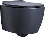 Allen Brau Fantasy Чаша подвесного унитаза 36,3x51 см каскадный смыв, цвет: антрацит 4.11004.AN